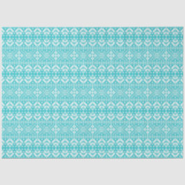 Blauw en wit Kerstbeurs Isle Patroon Tissuepapier