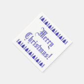Blauw en wit kerstboom - Aangepaste tekst Modern Servet (Hoek)