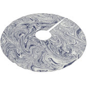 Blauw en wit kerstboom rok (Gekanteld)