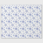 Blauw en wit kerstcadeaupapier voor kerstcadeaus cadeaupapier (Vlak)