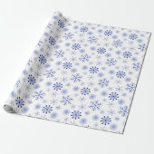 Blauw en wit kerstcadeaupapier voor kerstcadeaus cadeaupapier (Uitgerold)
