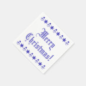 Blauw en wit kerstcadeautje Snowman Snowflakes Servet (Hoek)