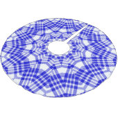 Blauw en wit Kerstmis Plaid Kerstboom Rok (Gekanteld)