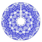 Blauw en wit Kerstmis Plaid Kerstboom Rok (Voorkant)