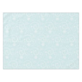 Blauw en Wit Kerstmis Sneeuwvlokken Ontwerp Tafelkleed (Voorkant (Horizontaal))