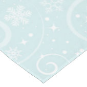 Blauw en Wit Kerstmis Sneeuwvlokken Ontwerp Tafelkleed (Gekanteld)
