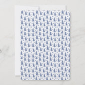Blauw en wit Kerstpannenkoekenontbijt  Kaart (Achterkant)