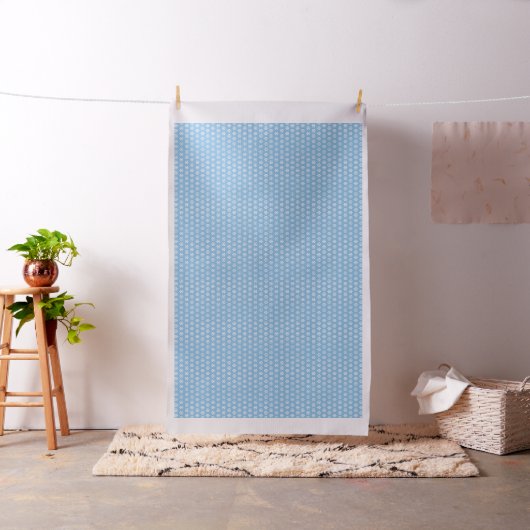 Blauw en wit kerstsnowflake patroon stof (Voorbeeld)