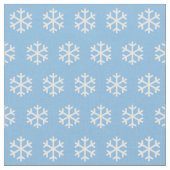 Blauw en wit kerstsnowflake patroon stof (Close Up)