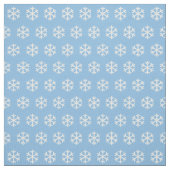 Blauw en wit kerstsnowflake patroon stof (Swatch)