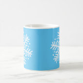 Blauw en wit kerstthema Snowflake Koffiemok (Center)