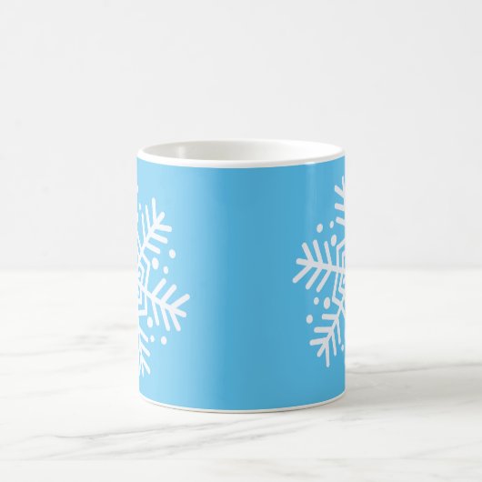 Blauw en wit kerstthema Snowflake Koffiemok (Center)