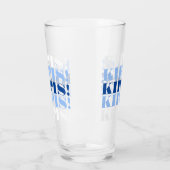 Blauw en wit Kippis Beer Glass Glas (Links)