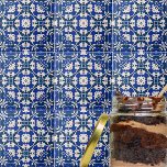 Blauw en wit Klassiek Elegant Damask Patroon Tegeltje<br><div class="desc">Elegant decoratief tegel met een naadloos demaspatroon in blauw en wit.</div>