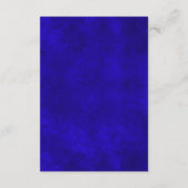 Blauw en Wit Klassieke Bruiloft Details Informatiekaartje (Achterkant)