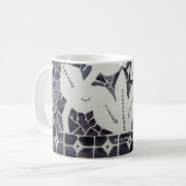 Blauw en wit koffiemok (Voorkant links)