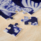 Blauw en wit koi Vis moeilijk Jigzaag Puzzle Legpuzzel (Zijkant)