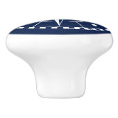 Blauw en wit kompas, autisch keramische knop (Zijkant)