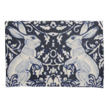 Blauw en wit konijn Bunny Elegant Art Full Queen