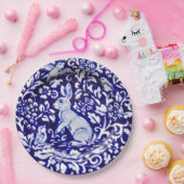 Blauw en wit konijn China Dedham Paper Bord (Feest)