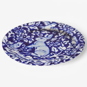 Blauw en wit konijn China Dedham Paper Bord (Gekanteld)