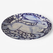 Blauw en wit konijn China Dedham Paper Bord (Gekanteld)