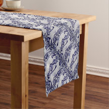 Blauw en wit konijn Tile Decor Cobalt Dedham