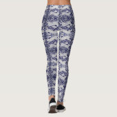 Blauw en wit konijnenpatroon VrouwenLeggings Leggings (Achterkant)