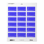 Blauw en wit Label met kerstcadeau voor sneeuw (Full Sheet)