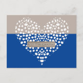 Blauw en wit Latijn - Hartelijk dank Briefkaart (Voorkant)