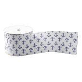 Blauw en wit legerpatroon van anker grosgrain lint (Spoel)