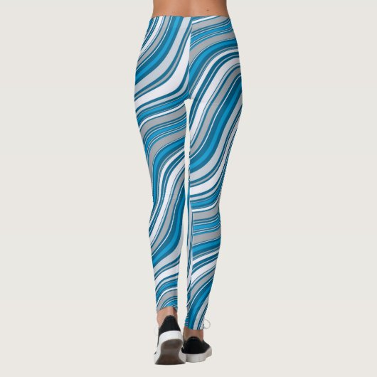 Blauw en wit, leggings (Achterkant)