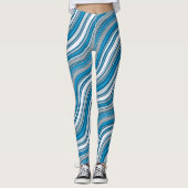 Blauw en wit, leggings (Voorkant)