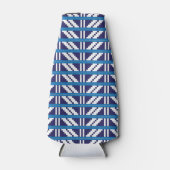 Blauw en wit Lets Letse etnische volkskunst Flesjeskoeler (Voorkant)