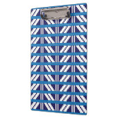 Blauw en wit Lets Letse etnische volkskunst Klembord (Links)