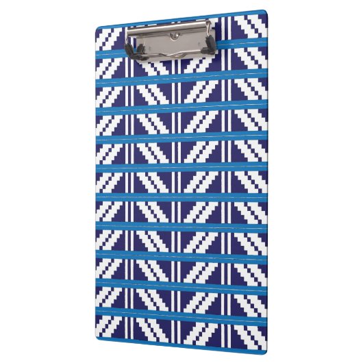 Blauw en wit Lets Letse etnische volkskunst Klembord (Links)