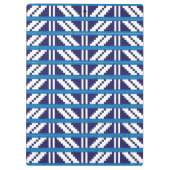 Blauw en wit Lets Letse etnische volkskunst Klembord (Achterkant)