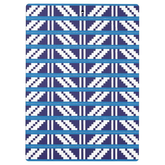 Blauw en wit Lets Letse etnische volkskunst Klembord (Achterkant)