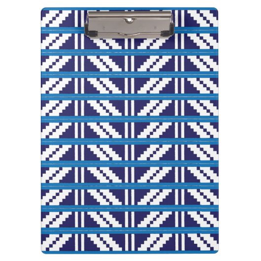 Blauw en wit Lets Letse etnische volkskunst Klembord (Voorkant)