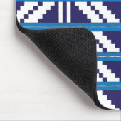 Blauw en wit Lets Letse etnische volkskunst Muismat (Hoek)