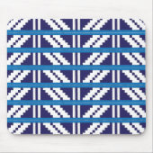 Blauw en wit Lets Letse etnische volkskunst Muismat (Voorkant)