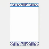 Blauw en wit Lets Letse etnische volkskunst Post-it® Notes (Voorkant)