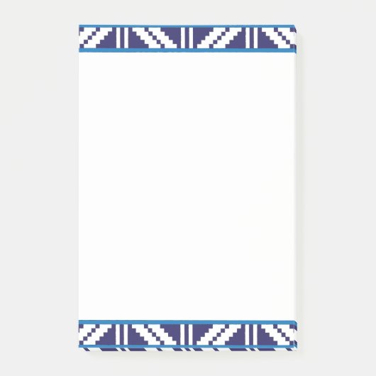 Blauw en wit Lets Letse etnische volkskunst Post-it® Notes (Voorkant)