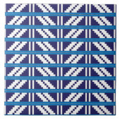 Blauw en wit Lets Letse etnische volkskunst Tegeltje (Voorkant)