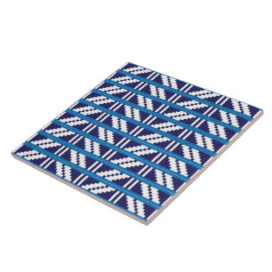 Blauw en wit Letse Latgale volksfolklore Tegeltje