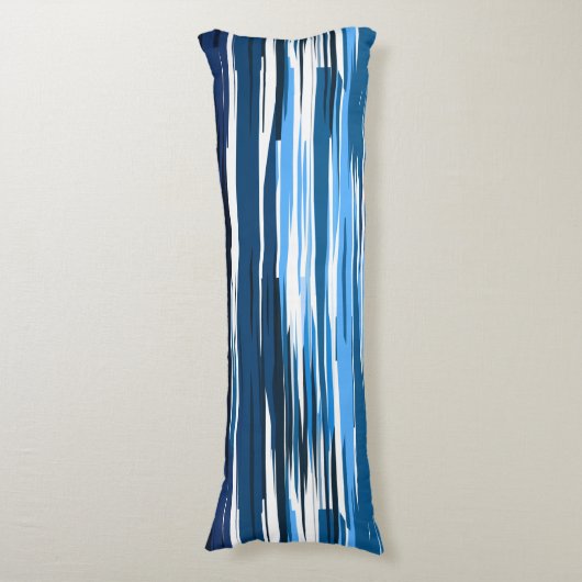 Blauw en wit lichaamskussen (Voorkant Verticaal)