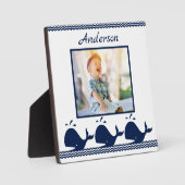 Blauw en wit lijst fotoplaat (Voorkant)