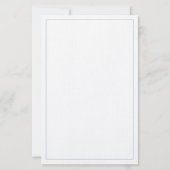 Blauw en Wit Lint Crest Frame Persoonlijk Briefpapier (Achterkant)
