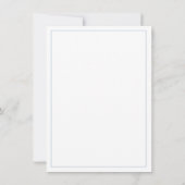 Blauw en Wit Lint Crest Frame Persoonlijk Notitiekaartje (Achterkant)