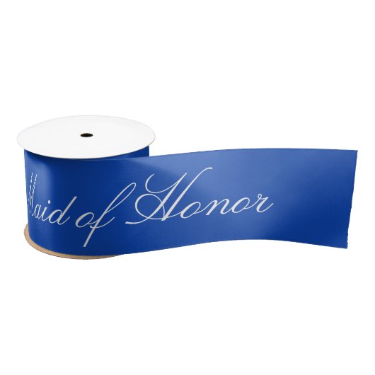 Blauw en wit lint voor de getuige van de bruid (Spoel)